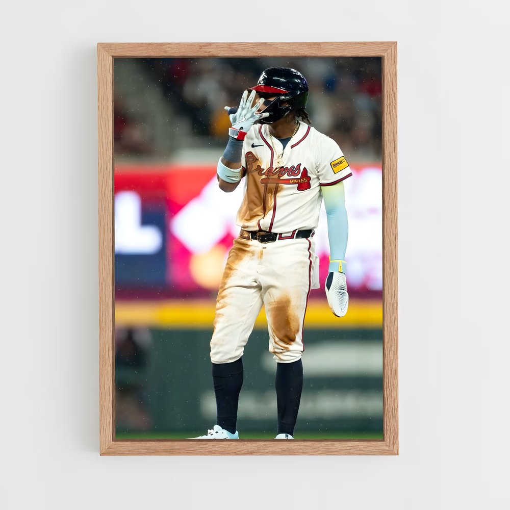 Poster Acuña en Action – affiche Baseball (vue 4)
